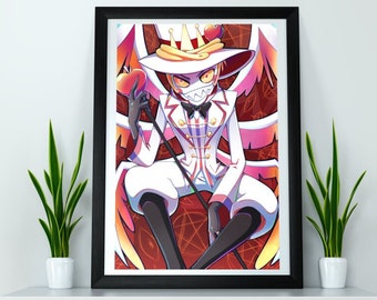 Hazbin Hotel Lucifer Morningstar Print: Bright Cartoon Poster