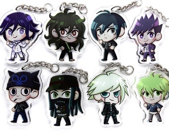 DR V3 Boys Keychains, Shuichi Saihara, Kokichi Ouma, Kaito Momota K1-B0 Rantaro amami Gonta gokuhara Ryoma Hoshi Korekiyo Shinguji