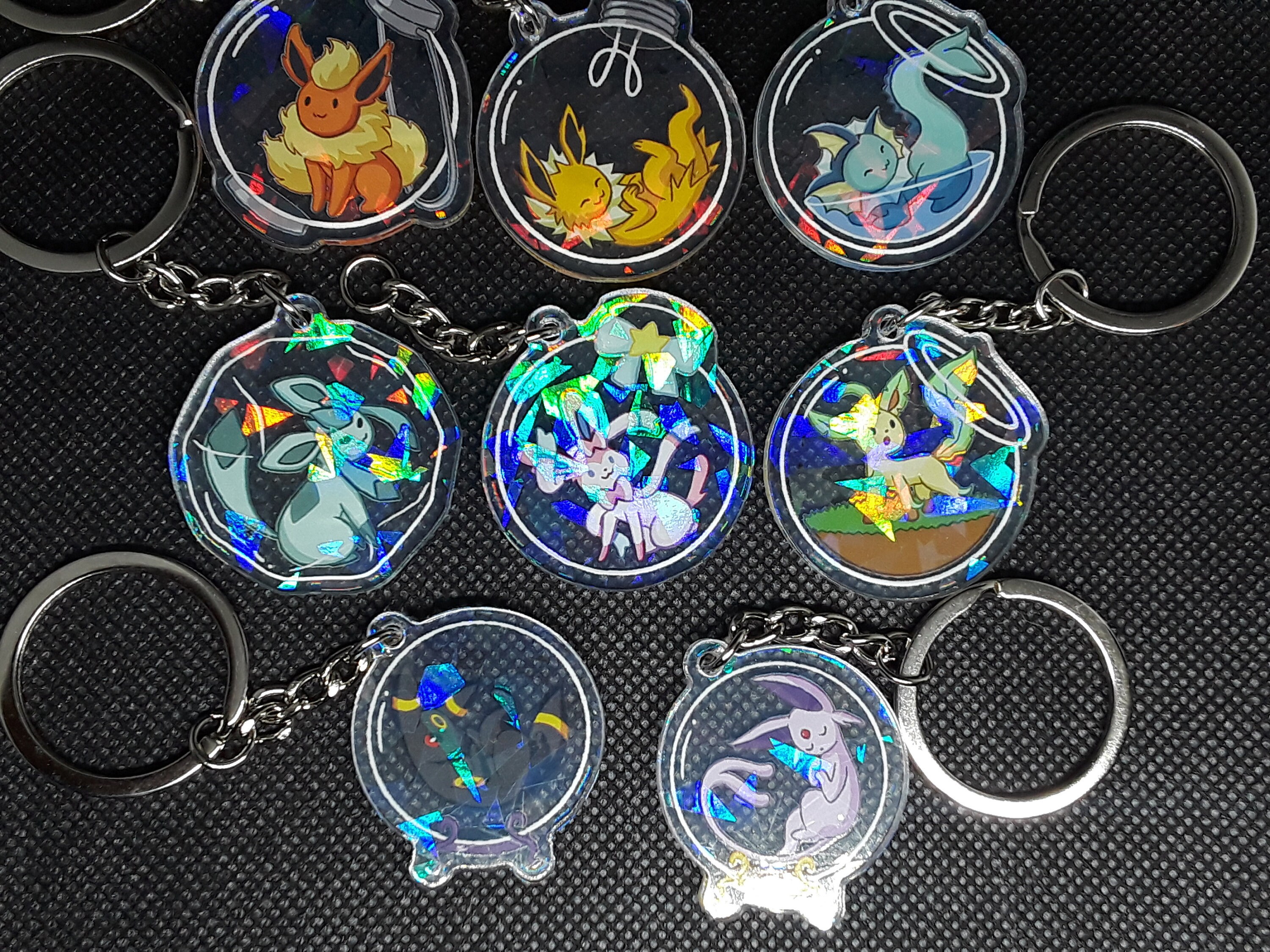 Grottemon Keychain Pocket Monsters Eeveeultion Keychain Designs - Etsy