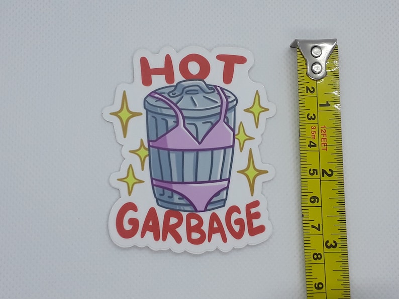 Hot Garbage Meme Sticker funny cute trash trashcan Etsy