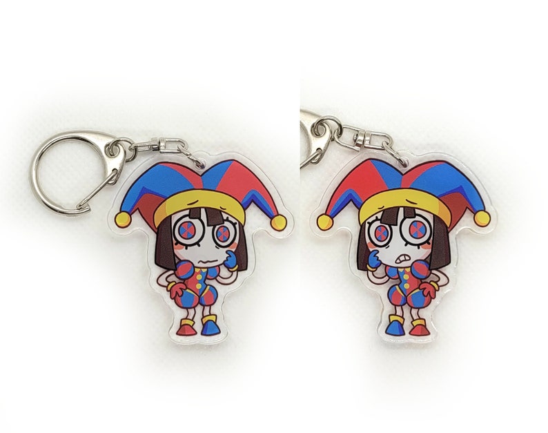 TADC Amazing Circus Digital Pomni Caine Jax Kinger Zooble Ragatha Gangle Bubble keychain charm Pomni