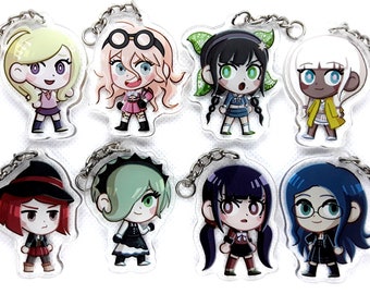 DR V3 Keychains Kaede Akamatsu Kirumi Tojo Tenko Chabashira Angie Yonaga Miu Iruma Tsumugi Shirogane Maki Harukawa Himiko Yumeno