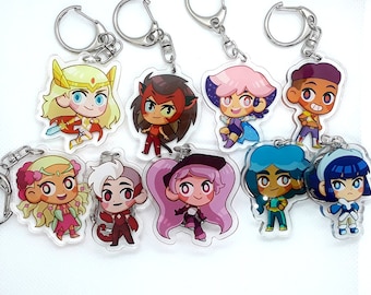 adora catra glimmer bow scorpia entrapta perfuma mermista frosta keychains princesses she of ra power