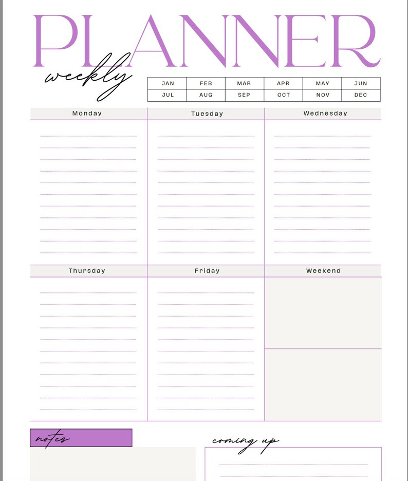 Weekly Heading Daily, Weekly & Monthly Planner - Etsy