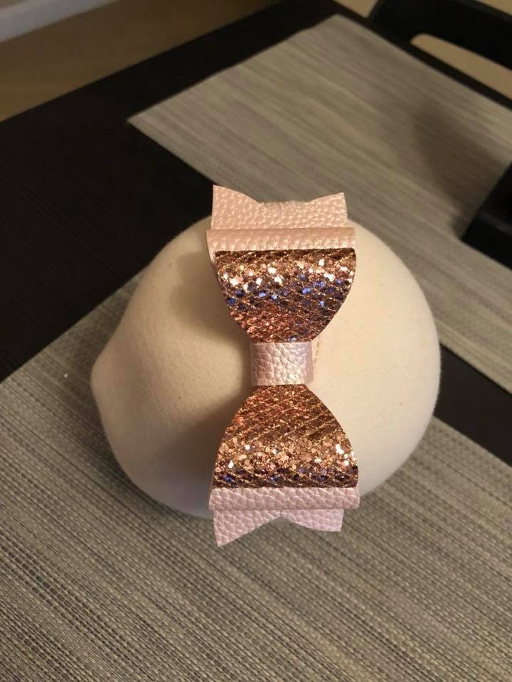 Leather Hair Bow Leather Bows Leather Hair Clip Baby Etsy