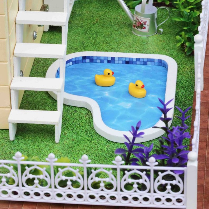 DIY 3D Wooden Dollhouse Princess Room Handmade Decorations Birthday Gift Children Toy With Furnitures for Birthday Gift