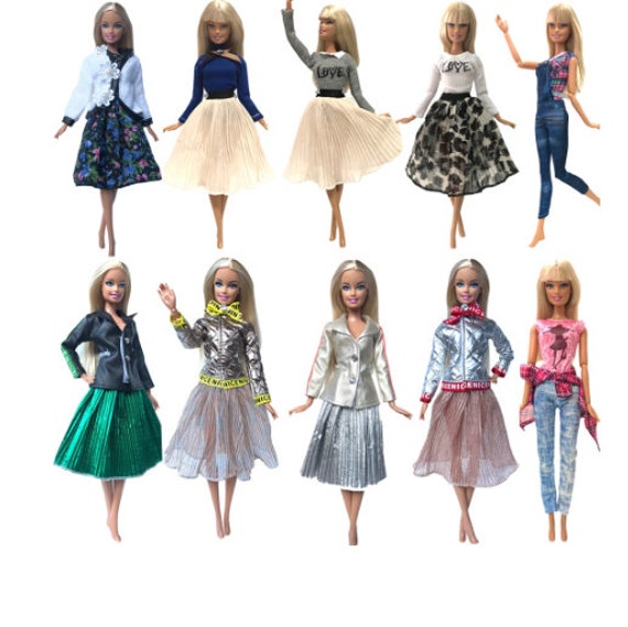 Barbie clothing set, plush coat, costume, sweater, skirt for Barbie, clothes for 1/6, BJD, Xinyi, Barbie, FR, doll, toy for girl