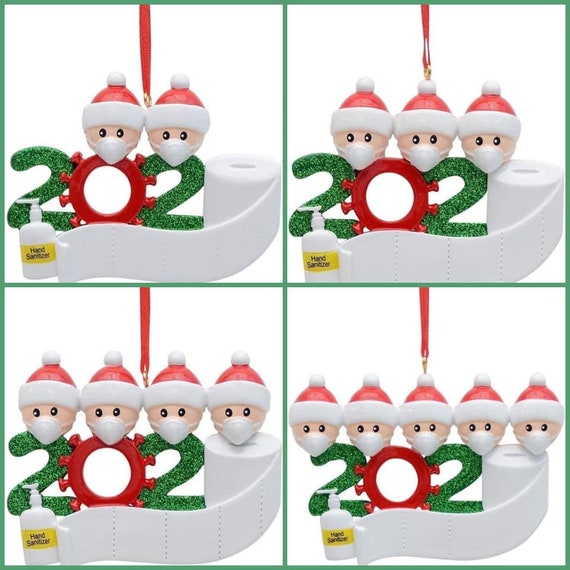 Christmas Ornament 2020 with mask sanitizer toilet paper