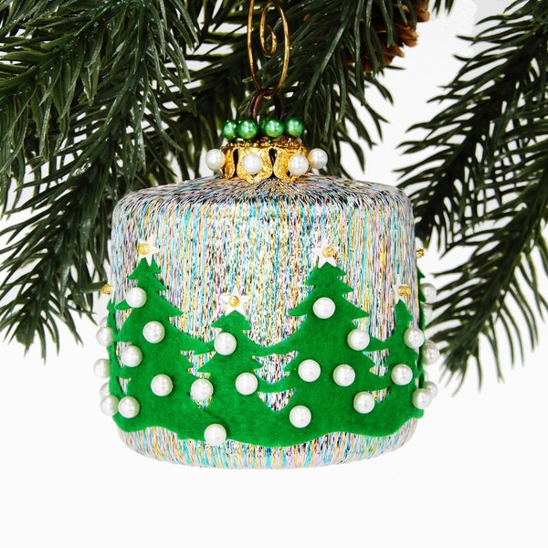 Beaded Felt Christmas Ornament Etsy