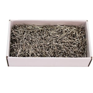 Silver 1/2 inch Sequin Pins. 100 grams box = 2,485 count #8 Pins, SMALL Pins for Applique, Crafts or Ornament Making