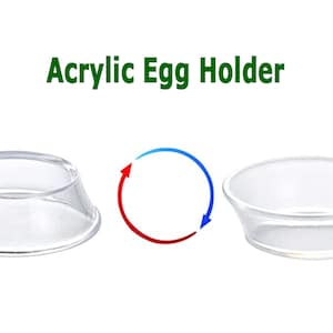 Egg Stand, Round Reversible Sphere Display Stand Holder for Easter Eggs, Transparent Invisible Holder