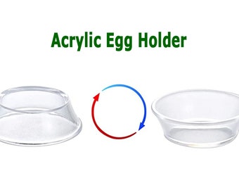 Egg Stand, Round Reversible Sphere Display Stand Holder for Easter Eggs, Transparent Invisible Holder