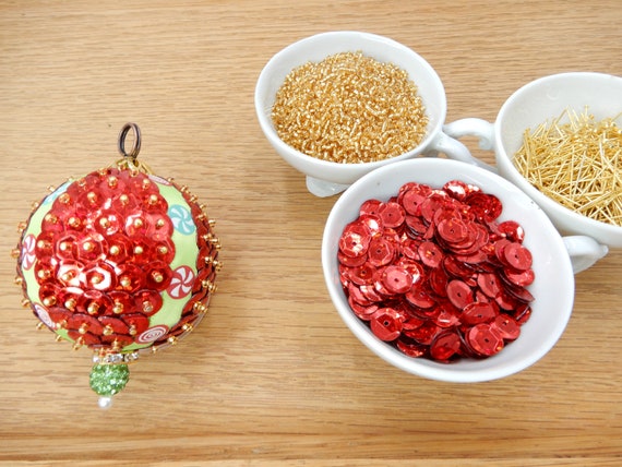 Beaded sequin 2024 ornament kits