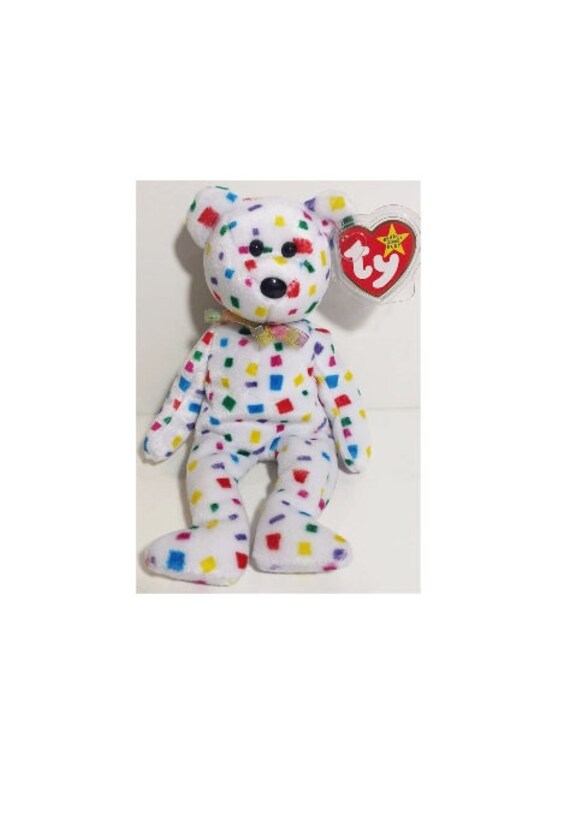 confetti bear beanie baby