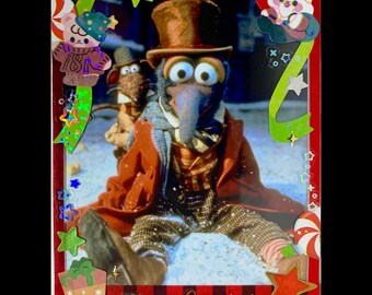 Muppet Christmas Carol Gonzo and Rizzo Top Loader Card - Extra