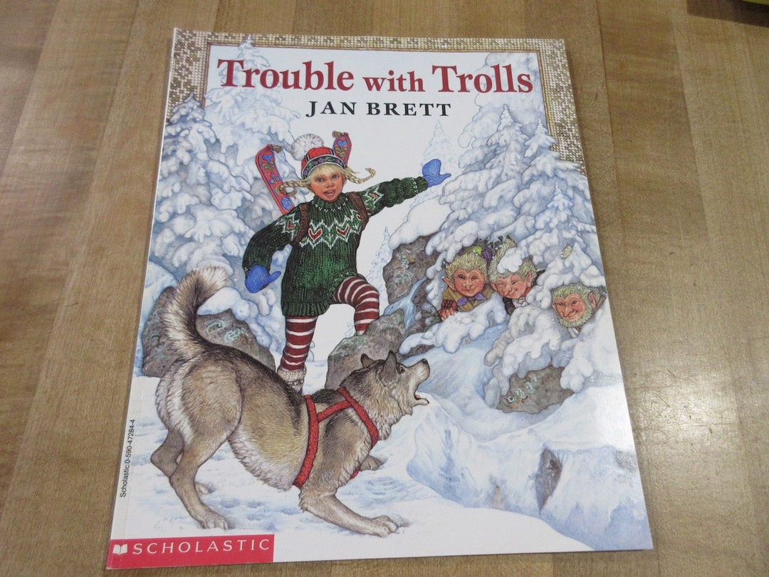 Trouble With Trolls by Jan Brett 1992 Scholastic Paperback Etsy