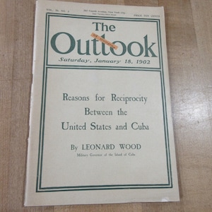 The Outlook Weekly Magazine January 18, 1902 Vol 70 no 3 Reciprocity Cuba US Maori  (w4)