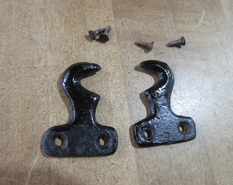 Antique 1902 Singer Pedal Sewing Machine Class 27 Drawer Slide holder Brackets for left side. (P42)
