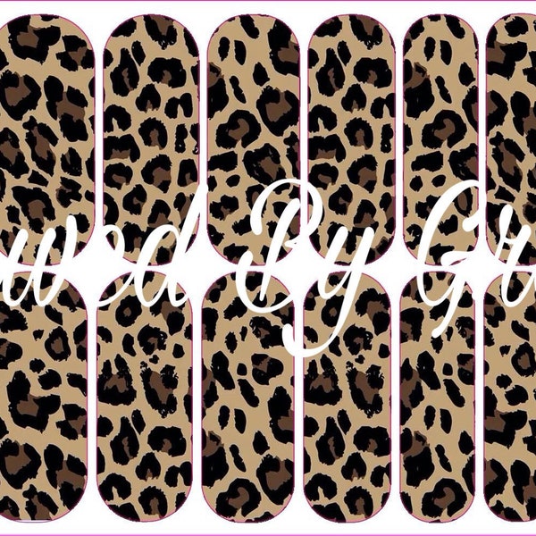 Big Cat Print | Full Wrap | Nail Decals | Leopard Print Nails | Water Decals | Nail Transfers | Nail Art | Cheetah Print | Animal Print |