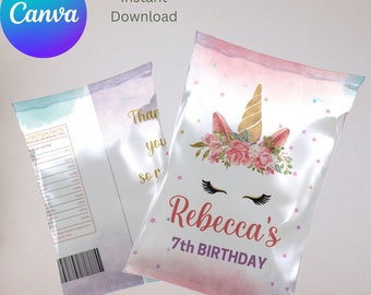 CANVA Chip Tasche Mockup. Chip Paket. Gastgeschenk Mockup. Canva Vorlage. Geburtstag Mockup. Knusprige Tasche.