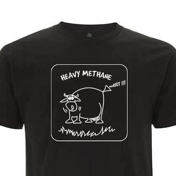 T-shirt coton bio unisexe noir imprimé HEAVY METHANE