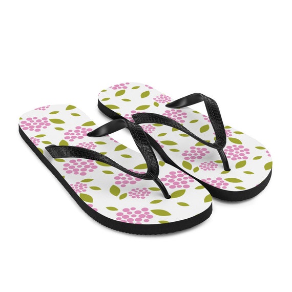 floral flip flops