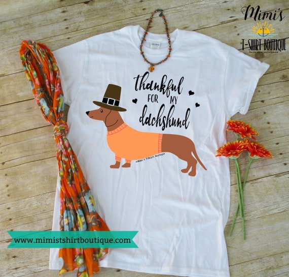 Dachshund Thanksgiving Tee Shirt Doxie 