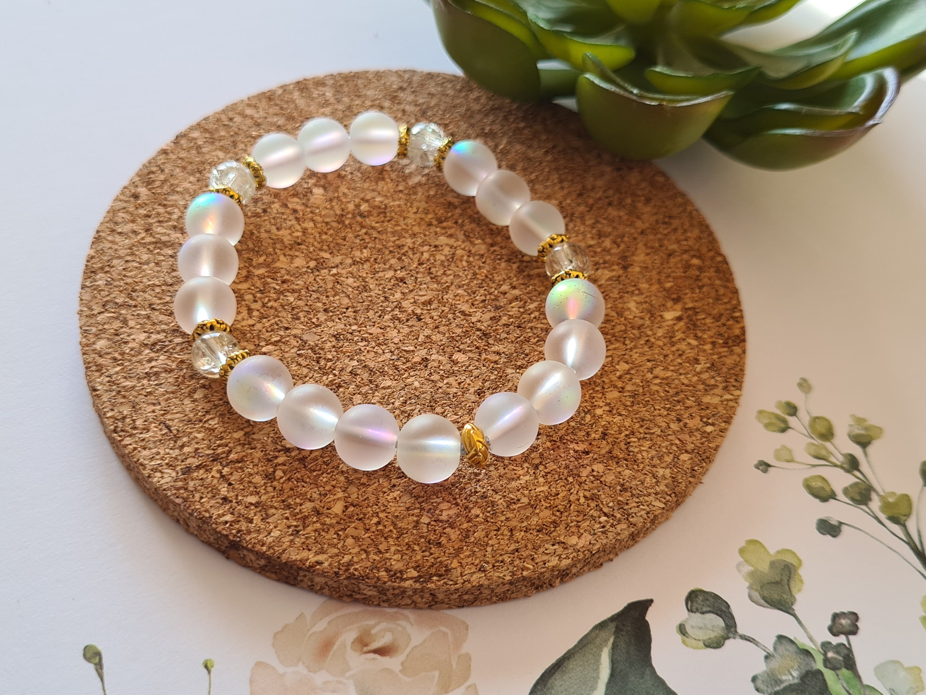 Custom Personalized Mermaid Glass Beaded Bracelets