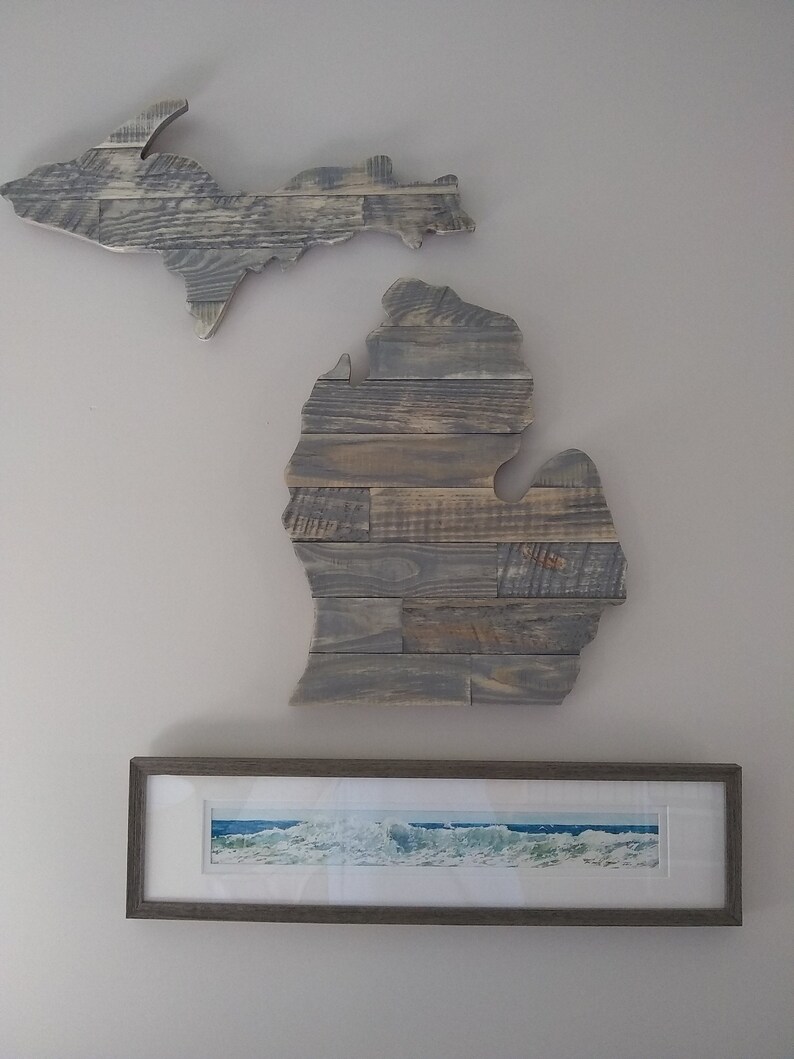 Wooden Michigan State Sign Wall Art Decor Home State Sign | Etsy