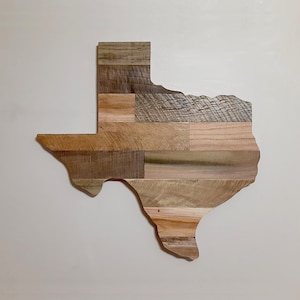 Texas Wood Sign Wall Art Decor, Large Rustic Home State Cutout, Personalized Housewarming Gift, Handmade With Wooden Pallets