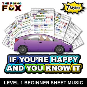If You&#39;re Happy and You Know It - Beginner Piano Sheet Music for Kids