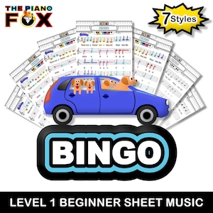 Bingo - Beginner Piano Sheet Music for Kids