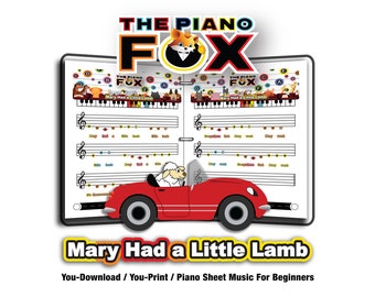 Mary Had a Little Lamb - The Piano Fox Sheet Music for Beginners