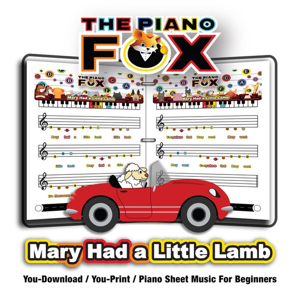 Mary Had a Little Lamb - The Piano Fox Sheet Music for Beginners