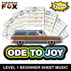 Ode to Joy - Beginner Piano Sheet Music for Kids