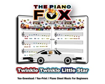 Twinkle Twinkle Little Star - The Piano Fox Sheet Music for Beginners