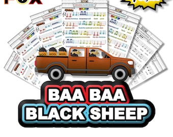 メェメェ黒い羊 - 子供向け初心者向けピアノ楽譜