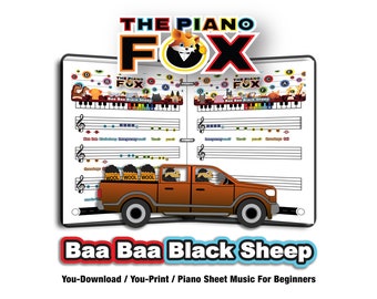 Baa Baa Black Sheep - The Piano Fox Sheet Music for Beginners