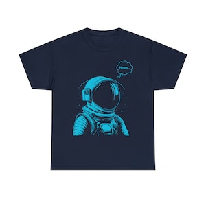 Unisex Heavy Cotton T-shirt Astronaut &quot;Hmm&quot;