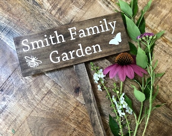 Custom garden sign, Personalized SMALL garden sign, Family garden sign, Raised bed sign, Garden gift, Birthday gift, Mothers Day gift