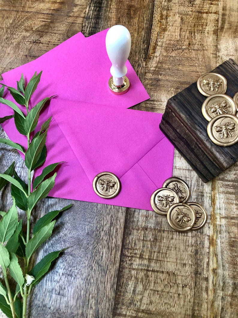 Handmade Wax Seals Antique Gold Wax Seals Notecard Envelope Etsy