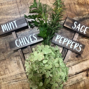 Herb markers, Garden markers, Plant markers, Herb stakes, Garden stakes, Veggie markers, Mothers day gift, Plant lover gift, Christmas gift image 8