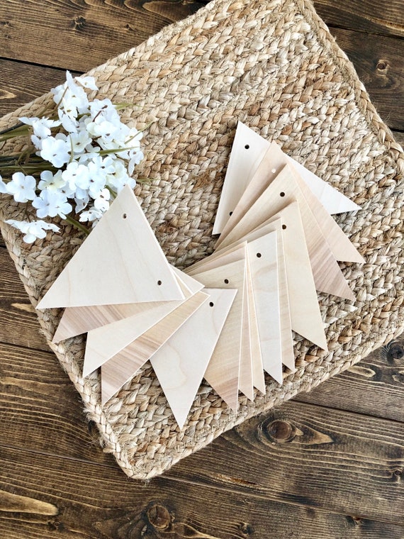 Wood Triangle Banner Shapes