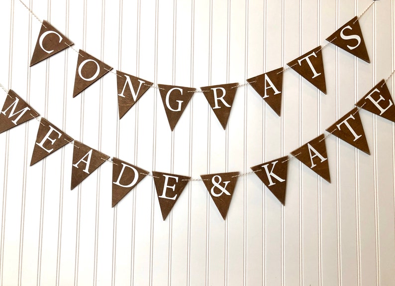 Custom Banner Personalized Banner Wood Bunting Banner Etsy