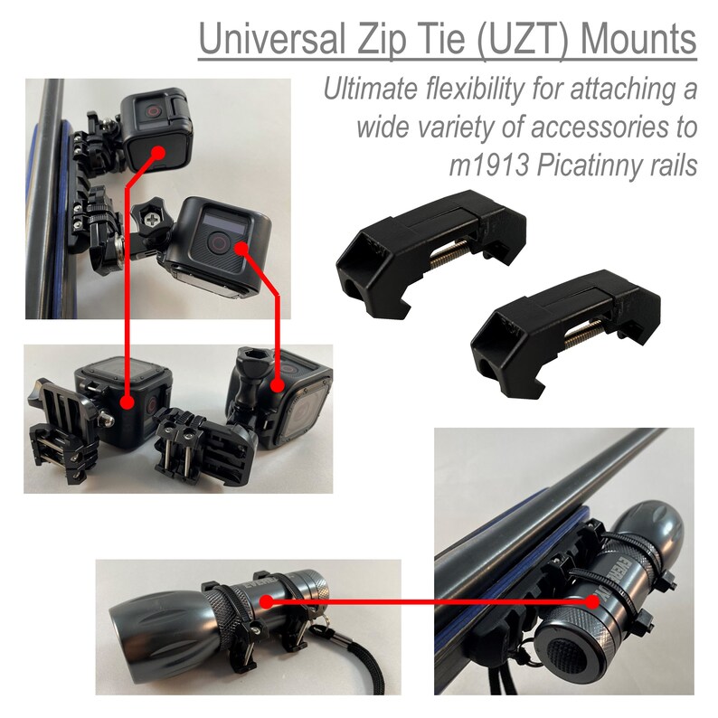 Revision Cvs Universal Zip Tie Mounts For 1913 Picatinny Etsy