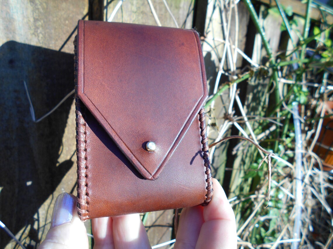 Customisable playing card pouch leather Etsy