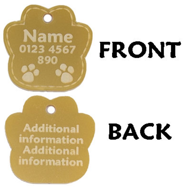Luxury Dog Tags Cat Name Tags Engraved Personalised Pet ID Etsy UK