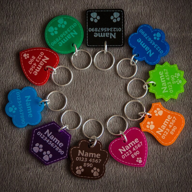 Dog Tag Personalize Pet Tag Pet Tag for Dog Pet Name Tag Etsy UK