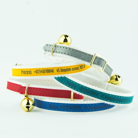 personalised reflective cat collars