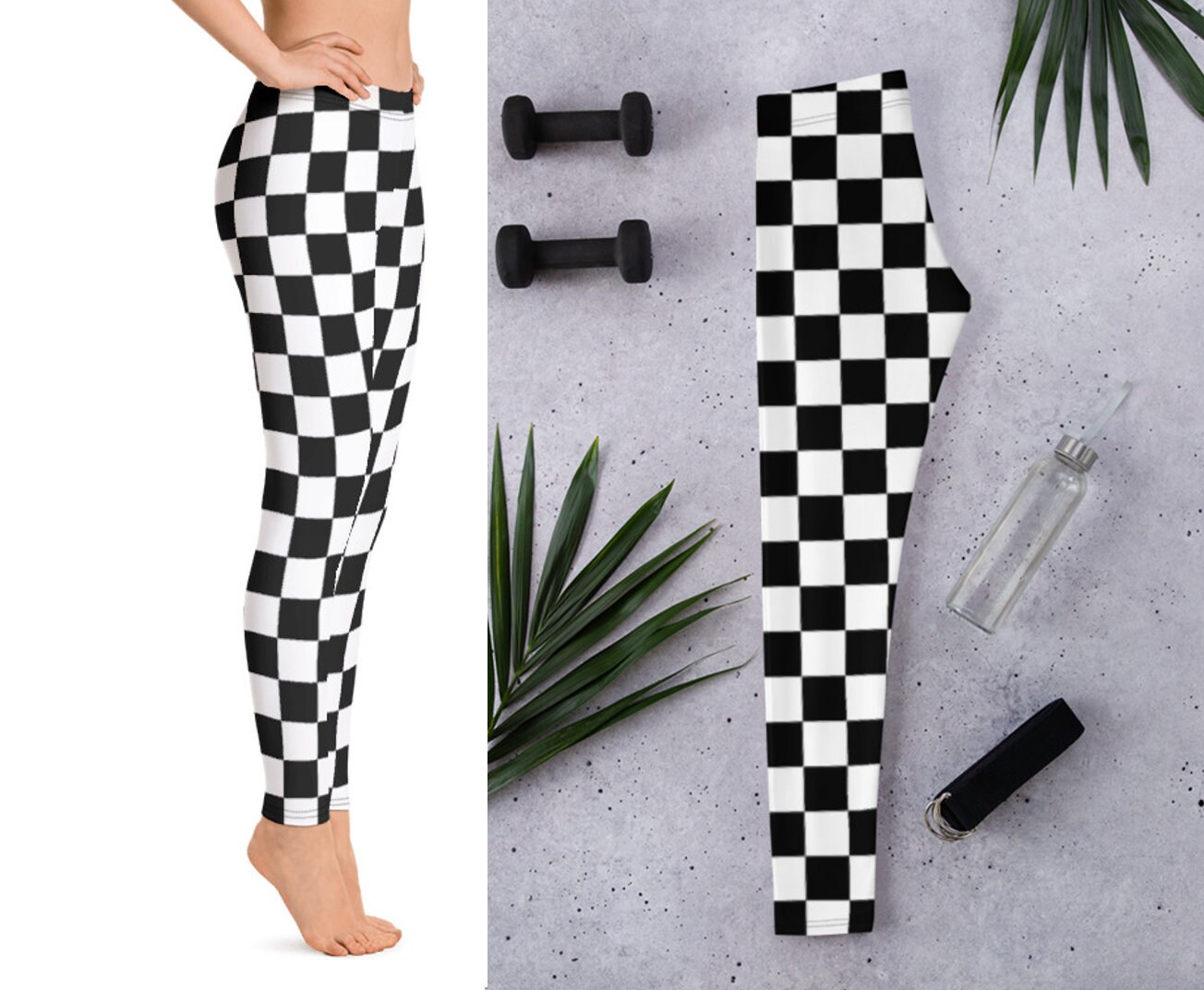 checkerboard leggings